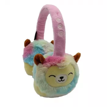 LAZERBUILT Squishmallows Bluetooth ausinės vaikams, ant ausų, belaidės, Leonard The Lion, HMSQM-BT-LEONARD
