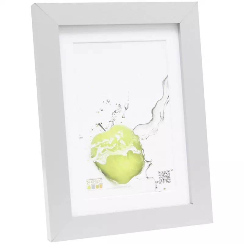 Deknudt S66KD1 P1 18x24 Wood Silver Picture Frame with Passepartout