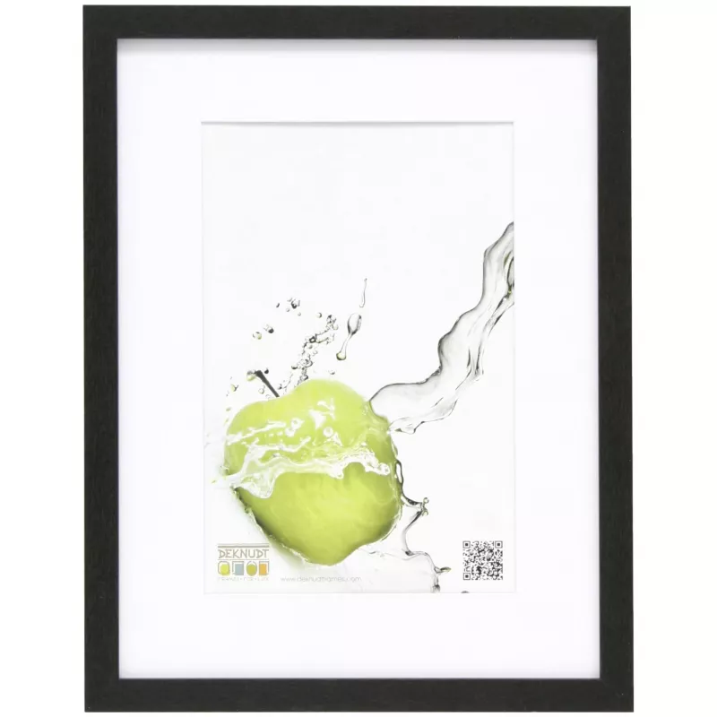 Deknudt S66KF2 P1 18x24 Wood Black Picture Frame with Mount