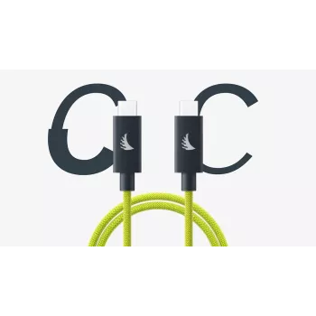 Angelbird USB-C 4.0 Solid Flex kabelis Lime 1 m / 3.3 ft UC4SFL100
