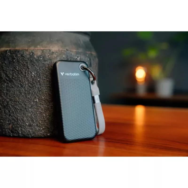 Verbatim Pocket SSD 128GB juoda/pilka USB 3.2 Gen 2 išorinis kietojo kūno diskas