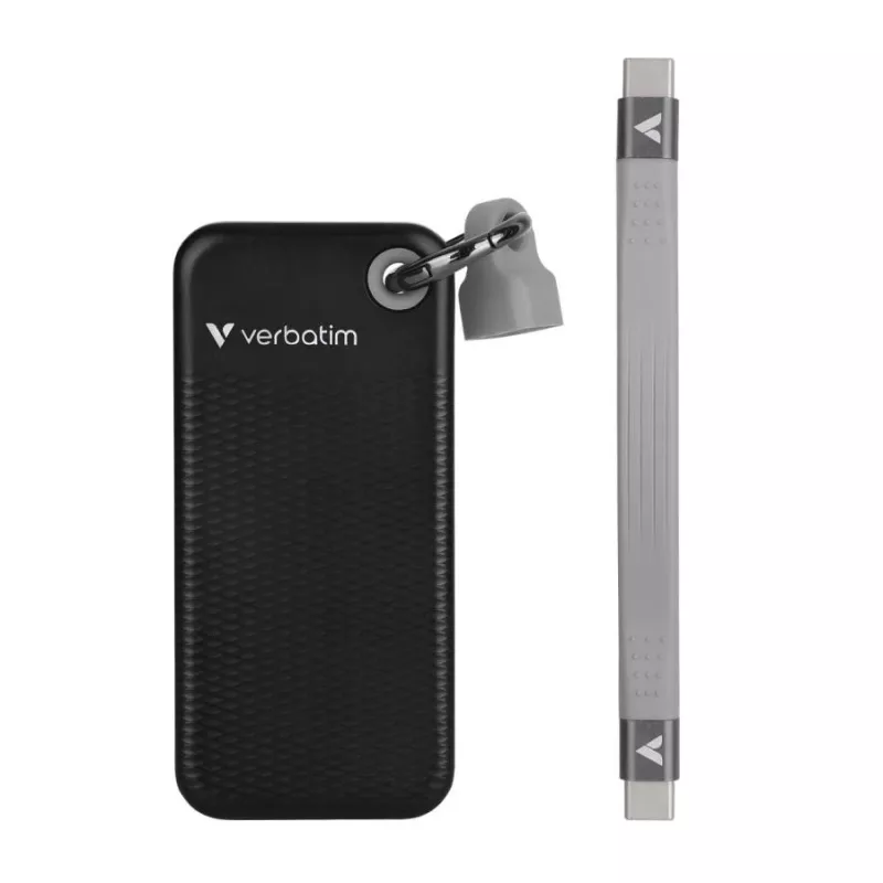Verbatim Pocket SSD 128GB juoda/pilka USB 3.2 Gen 2 išorinis kietojo kūno diskas