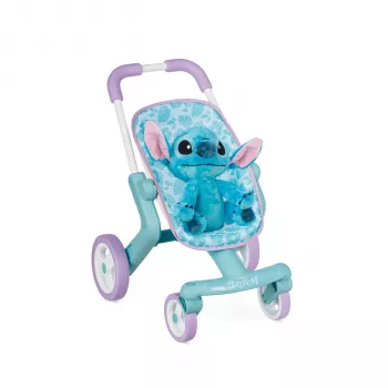 Smoby Stitch vežimėlis lėlėms su minkštu žaislu 25 cm