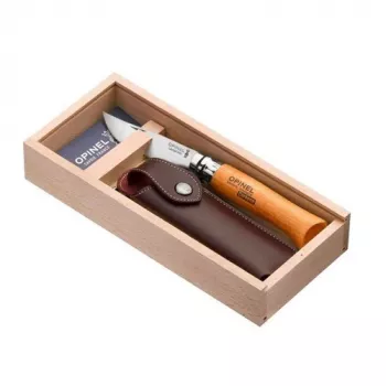 Opinel No. 08 anglinis sulankstomas peilis su buko medžio rankena - 8,5 cm ašmenys