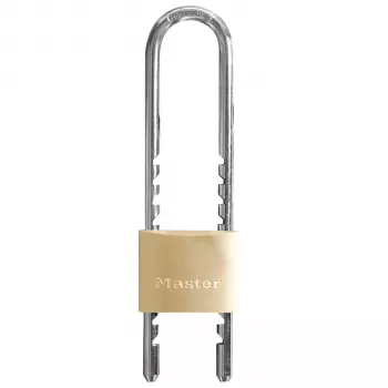 Master Lock 1950EURDCC reguliuojamas kilpos spynos korpusas 50 mm tvirtas žalvarinis korpusas su raktu
