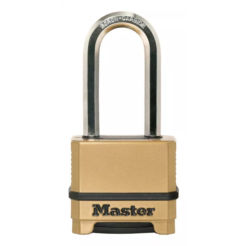 Master Lock 175EURDLH Perstatoma 4 skaitmenų kombinacinė spyna, tvirtas cinko korpusas, grūdinto plieno ilgas lankas, 50 mm korpuso plotis, 8 mm lanko skersmuo, 63 mm vertikalus tarpas, 24 mm horizontalus tarpas, naudojimui viduje / lauke