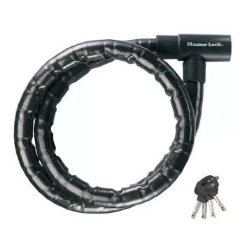 Master Lock Raktinė Šarvuota Kabelinė Spyna 22mm 8115EURDPS Juoda 1,2m