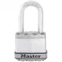 Master Lock Laminuota spyna M1EURDLFCC su apsauga nuo korozijos, boro karbido lankeliu, 8 mm skersmens, 48 mm korpuso plotis, skirtingi raktai, 2 raktai, atspari orams, saugumo įvertinimas 8/10