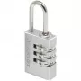 Master Lock 7620EURDCC kombinacinis spynos, aliuminio korpusas, grūdinto plieno lankas, 4 skaitmenų perprogramuojama, 50 mm korpuso plotis, 8 mm lanko skersmuo, sidabrinė/pilka