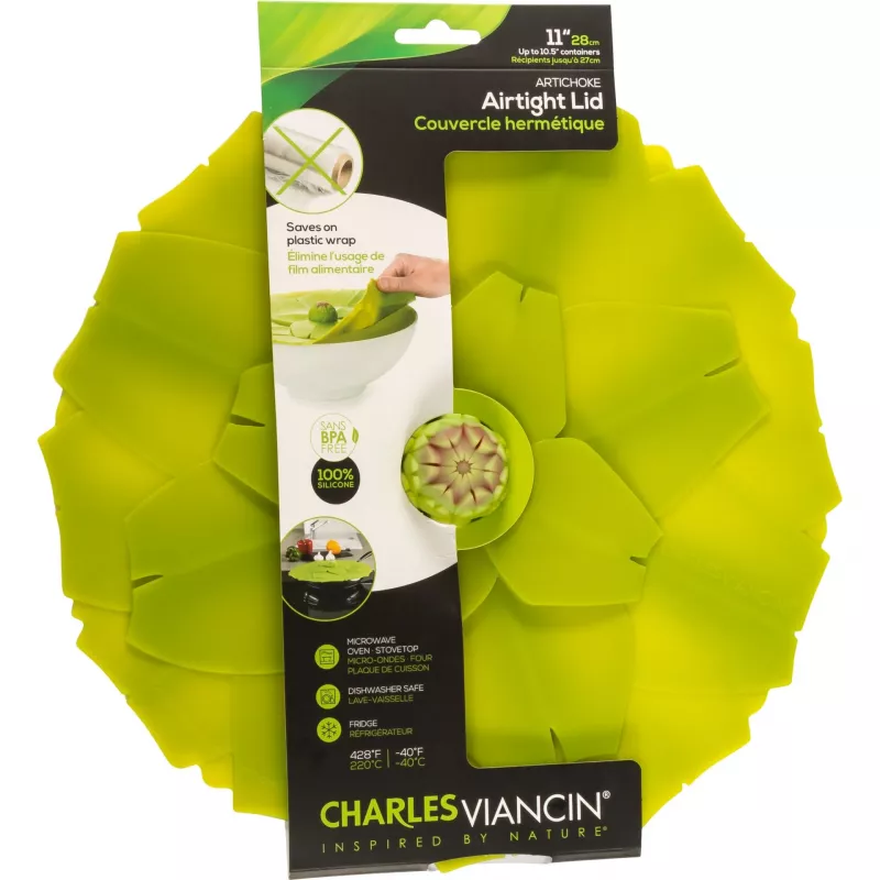 Charles Viancin Artichoke 28 cm Silikoninis Dangtis Žalias