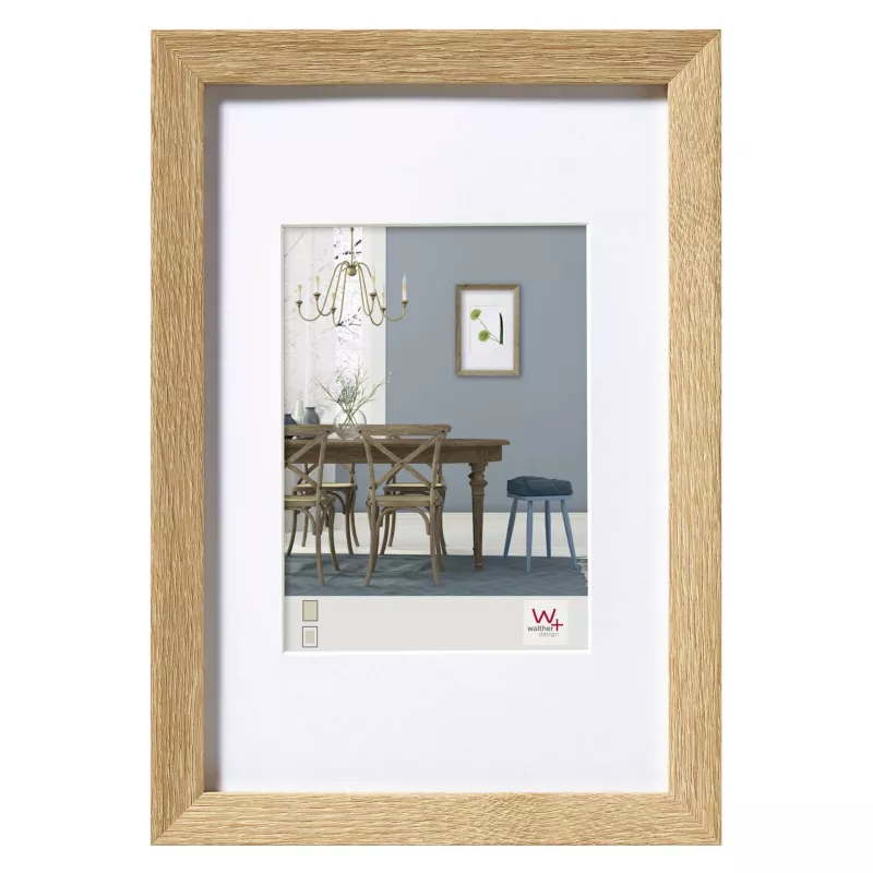Walther Fiorito Light Oak 30x40 Wood Picture Frame with Passepartout EF040E