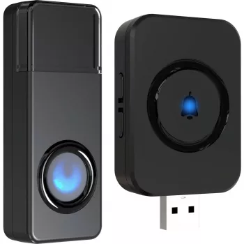 REV Ritter REV Orchestra belaidžio skambučio imtuvas USB lizdui, 100 m atstumas, juodas