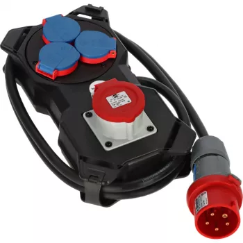 Brennenstuhl Power Station CEE 400V/16A, 3x230V/16A, 2m Cable, IP44, 6 Outlets