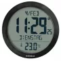 KIENZLE DCF radijo bangomis valdomas sieninis laikrodis su kambario temperatūros rodymu, juodas