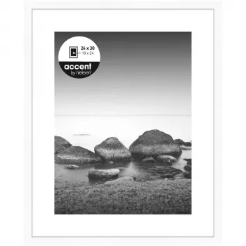 NIELSEN DESIGN Aura Picture Frame White 24x30 cm Wood incl. Passepartout 1122001
