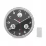 MEBUS 13149 Radijo bangomis valdomas sieninis laikrodis 30 cm aliuminis tylus judesys