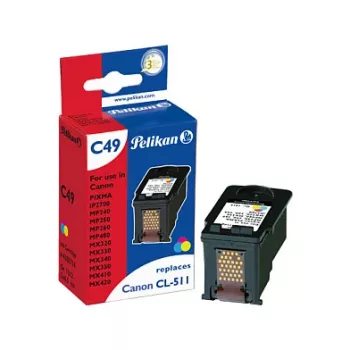 Pelikan suderinama rašalo kasetė, skirta Canon CL-511XL, trijų spalvų (žydra, purpurinė, geltona) – didelės išeigos