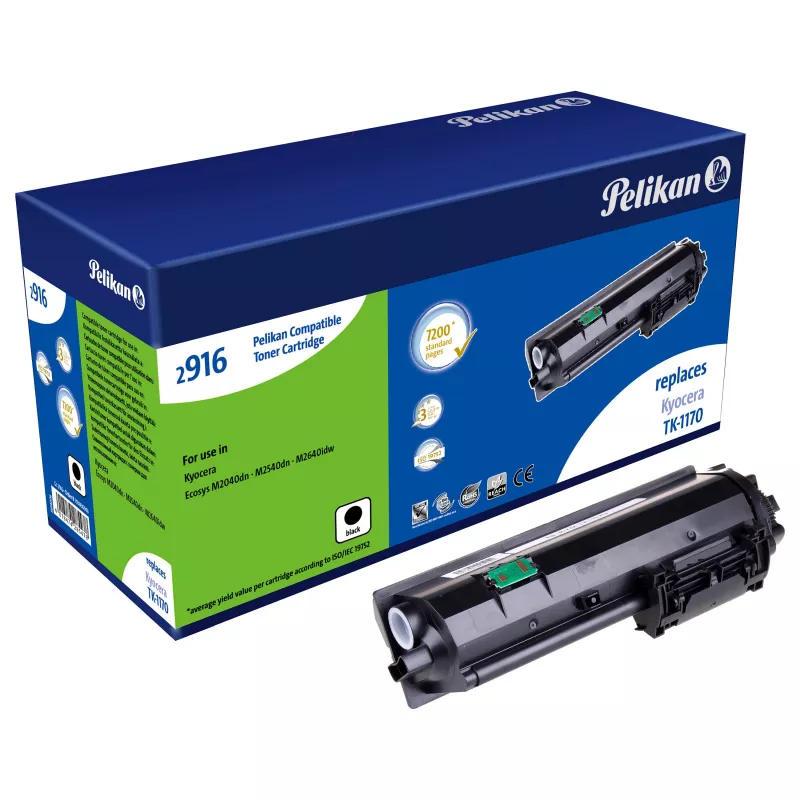 Pelikan suderinamas kasečių toneris juodas 7200 puslapių, skirtas Kyocera TK1170