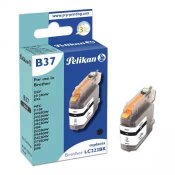 Pelikan B37 suderinama rašalo kasetė, skirta Brother LC-223BK, juoda, 600 puslapių