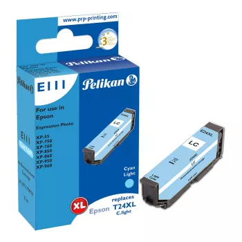 Pelikan E111 Suderinama rašalo kasetė Šviesiai mėlyna Didelės išeigos (XL), skirta Epson Expression Photo XP-55/XP-750/XP-760/XP-850/XP-950/XP-960 - 1 vnt.