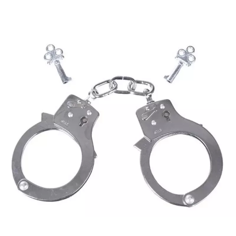 MIL-TEC Chain Link Handcuffs Nickel Plated Silver
