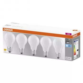 OSRAM LED BASE Classic 5er Set E27 6.5W šilta balta