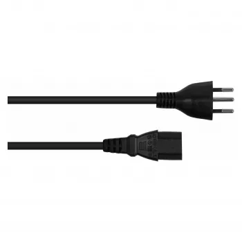 Kabelmeister Swiss Power Cord Type J SEV 1011 į IEC C13 juoda 1,8 m