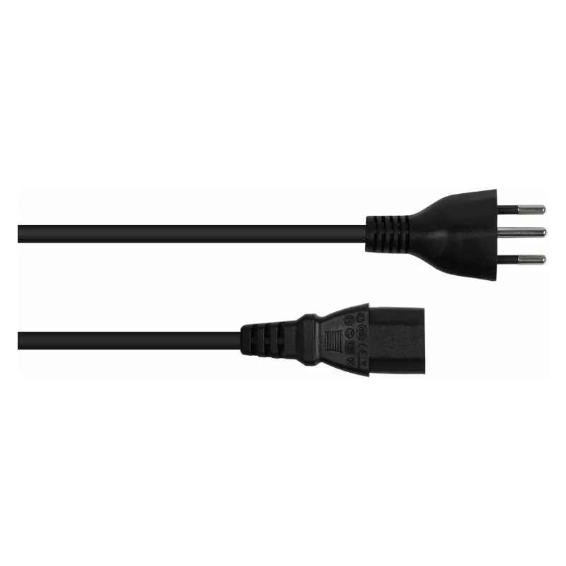 Kabelmeister Swiss Power Cord Type J SEV 1011 į IEC C13 juoda 1,8 m
