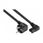 Kabelmeister Power Cable Schuko Plug Type E+F 90° Angled to IEC C15 Right Angled - 1.8m Black