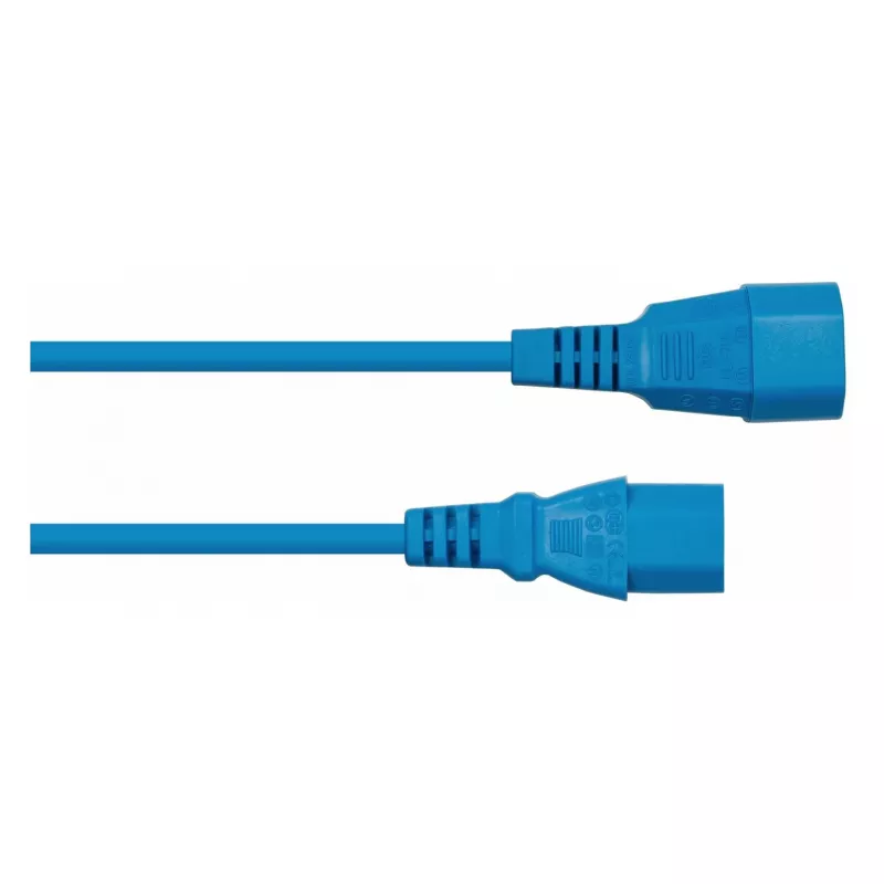 Kabelmeister IEC Power Extension Cable C14 to C13, Blue, 1.8m, 0.75mm²