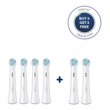 Oral-B iO Gentle Care šepetėlių galvutės, baltos, 6 vnt.
