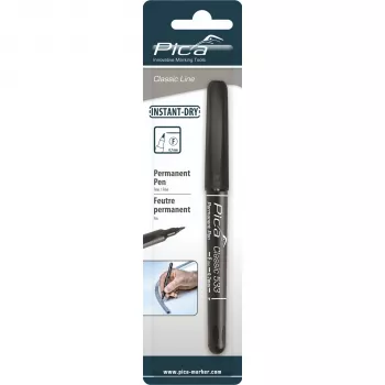 PICA-MARKER Pica Permanent Pen, 0.7 mm Juoda, Mažmeninė pakuotė