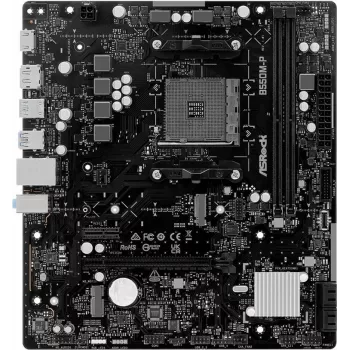 ASRock B550M-P AM4 mATX pagrindinė plokštė - AMD B550 mikroschemų rinkinys, DDR4, PCIe 4.0