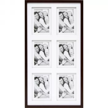 Deknudt S65KQ6 6x10x15 Wood Gallery Brown Multi-Picture Frame 10x15 cm Portrait