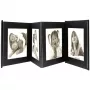 DEKNUDT Leporello fotoalbumas juodas 8 nuotraukoms 10x15 cm oda