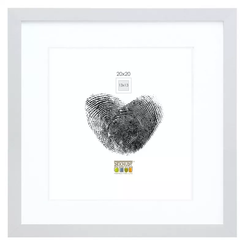 Deknudt S66KD1 P1 20x20 Wood Silver Picture Frame with Passepartout