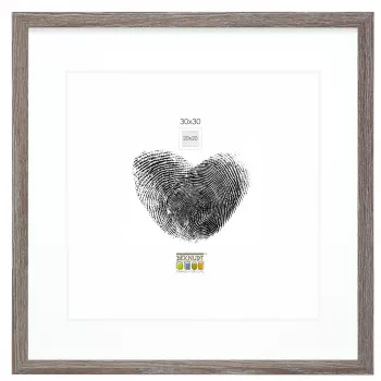 Deknudt S66KH3 P1 30x30 Wood Grey Picture Frame with Passepartout