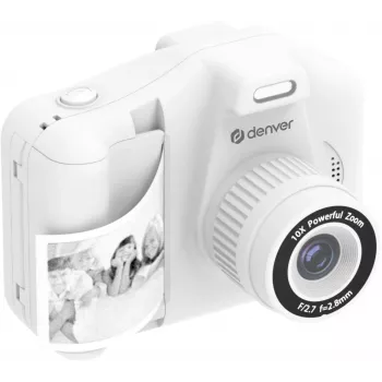 Denver KPC-1370W Balta vaikų kamera su spausdintuvu 2,8 colio LCD 12MP Full HD 1080p