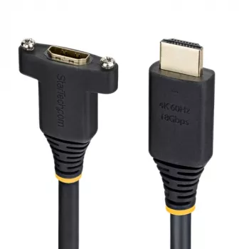 StarTech 1.8m HDMI 2.0 ilginimo laidas - Kištukas į Lizdą, montuojamas į skydelį - Juoda