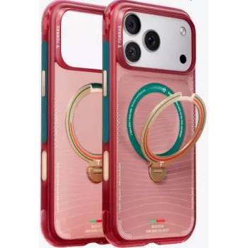 TORRAS World Cup Ostand Q3 Air MagSafe dėklas, skirtas Apple iPhone 15 Pro (Portugal Red)