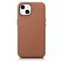 iCarer Case Leather Odinis Dėklas, pagamintas iš natūralios odos, skirtas iPhone 14 Plus rudas (suderinamas su MagSafe)