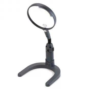 Carson MagniLamp 3.5x LED didinamasis stiklas - Pilka - Skaidri - AA - 11 cm - 187 g