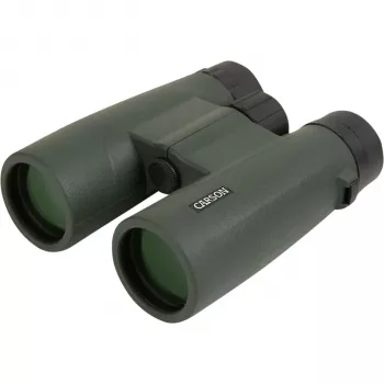 Carson JR Series 8x42 žiūronai su stogo prizmėmis BaK-4 FMC juodi/žali
