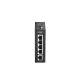D-Link DIS-100E-05 Pramoninis nevaldomas Ethernet jungiklis, 5x 10/100Base-TX, DIN bėgio montavimas, IP30