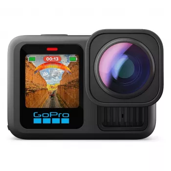 GoPro HERO13 Black Ultra Wide Edition veiksmo kamera 4K, 5.3K, 2.7K, jutiklinis ekranas, itin didelė raiška, atspari vandeniui, GPS, atspari dulkėms, Bluetooth, Wi-Fi, sulėtintas vaizdas, Full HD (CHDRB-133-RW)
