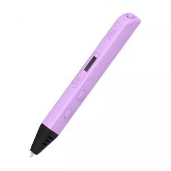 myFirst 3D Pen Artist - 3D spausdinimo rašiklis, su 6 spalvotais PLA siūlais (violetinė)