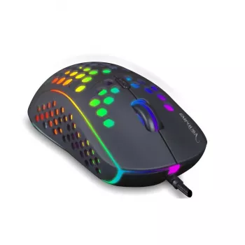 INCA IMG-346 Ambidextrous Optical Wired Gaming Mouse 6400 DPI RGB 7 Buttons Black