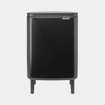 Brabantia BO šiukšlių dėžė HI 12 L matinė juoda
