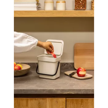 Brabantia Sort & Go šiukšlių dėžė Soft Beige 3 L (251689)