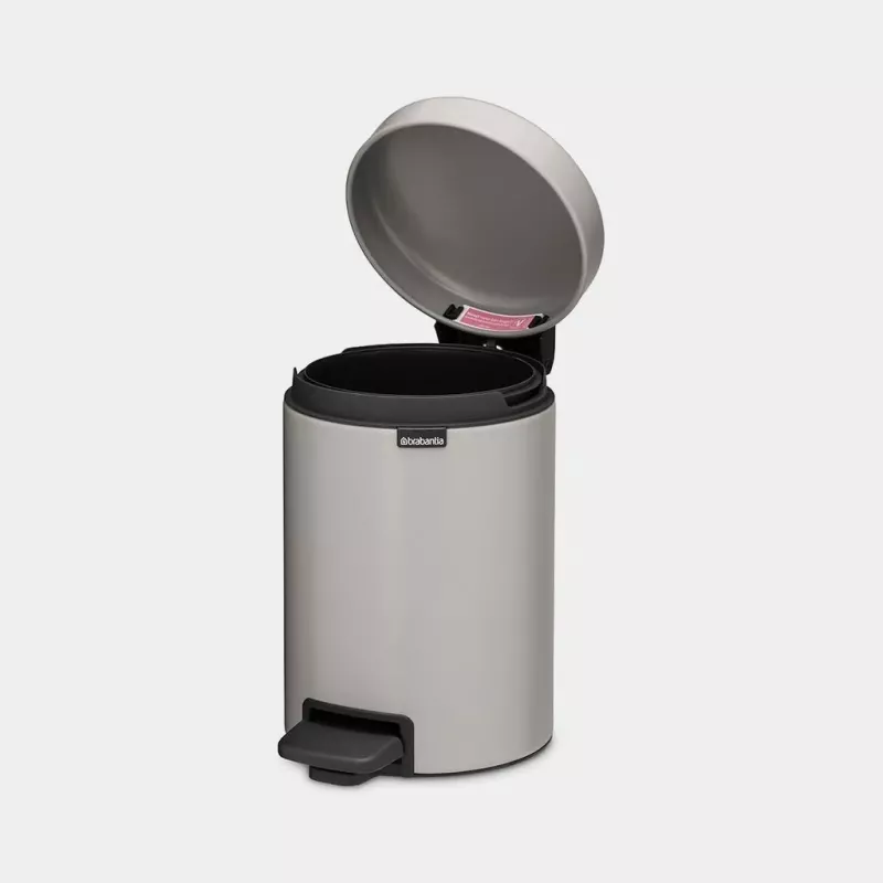 Brabantia NewIcon pedalinis šiukšlių kibiras 3 L Soft Grey (25 21 81)